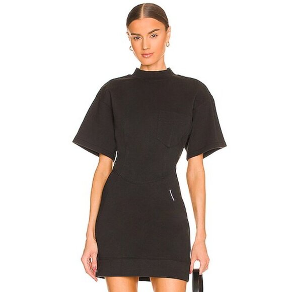 Alexander Wang Black Sculpted Mini Dress L - Picture 1 of 6